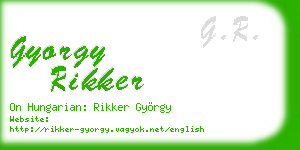 gyorgy rikker business card