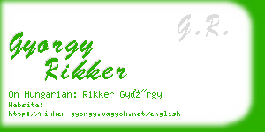 gyorgy rikker business card